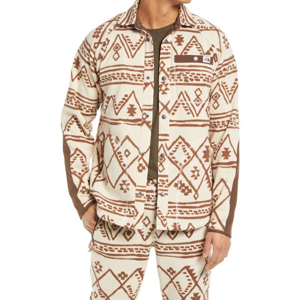 The North Face Printed Gordon Lyons Shacket Geo Print Men's Size Large H14146 - Picture 3 of 16